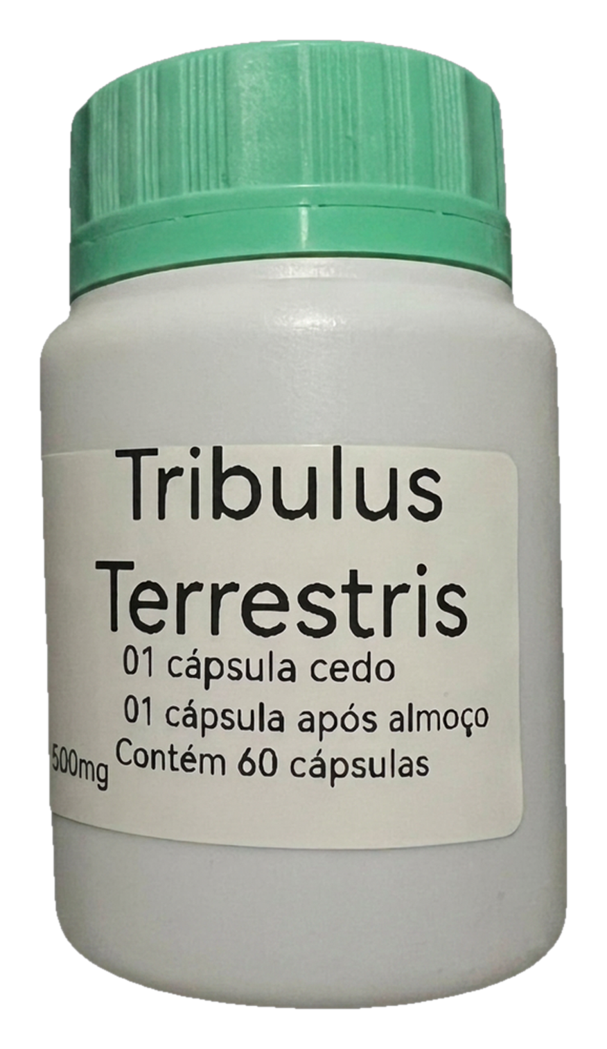 Pote de Tribulus Terrestris — suplemento natural em cápsulas